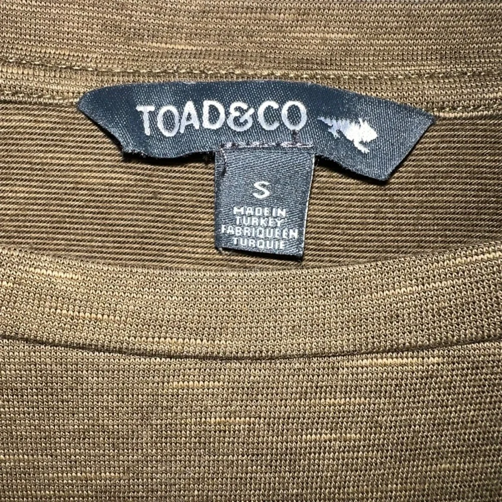 Toad&Co Windmere II Long Sleeve Shift Dress in Heathered Olive Green‎ Size Small